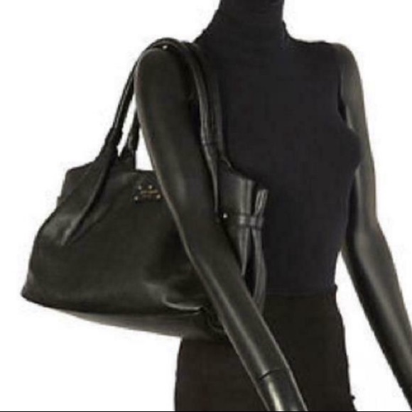 Kate Spade Stevie Berkshire Road Large Top Zip Black Leather Satchel Bag - Picture 5 of 12